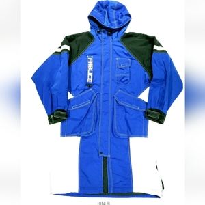 Fablice Vintage Freestyle Team Men's L Jacket Coat Hooded Blue/Black/White :R